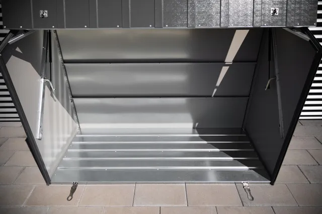 slimline bike shed interior